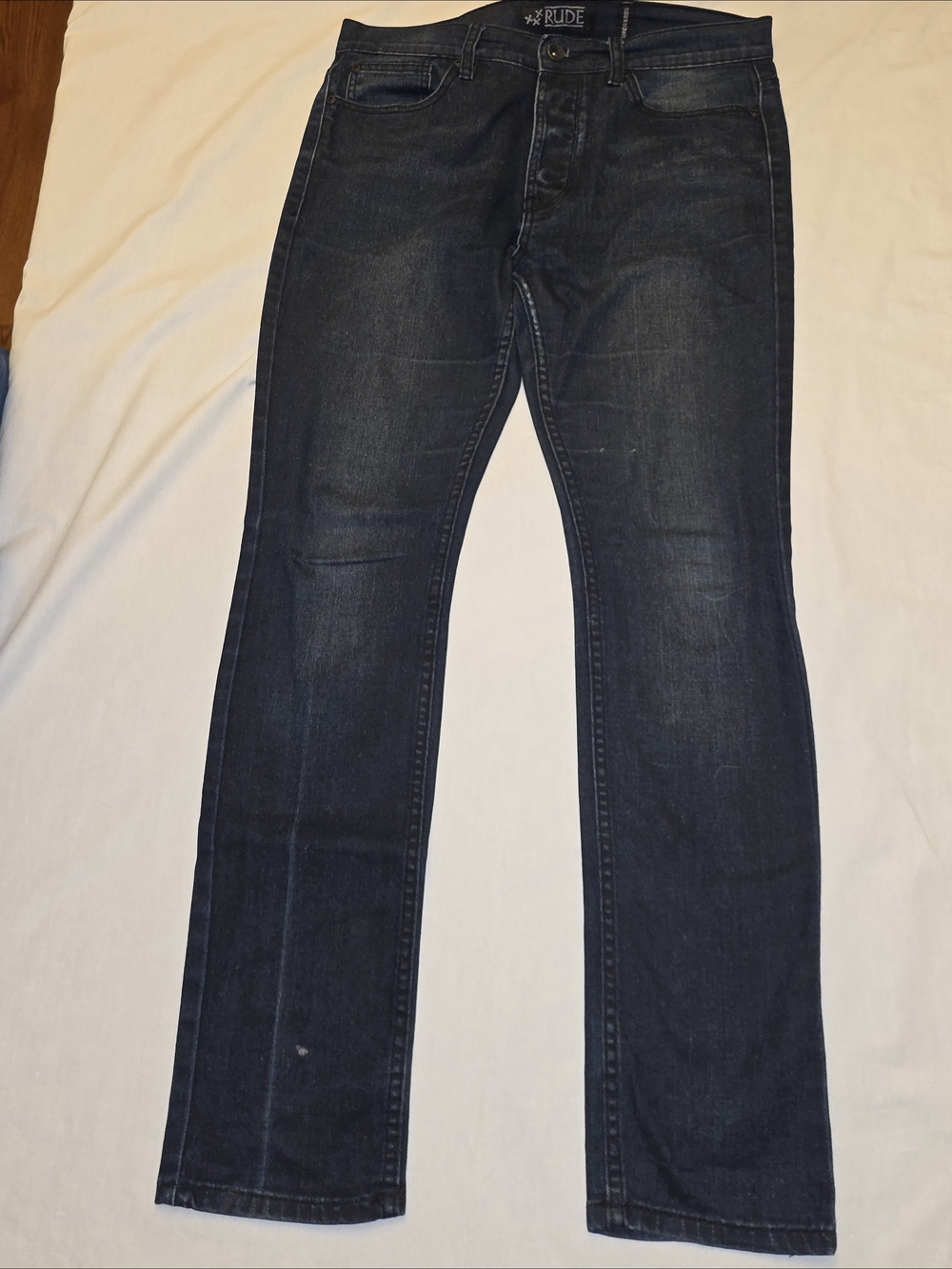 RUDE Men's Navy Slouch Skinny Jeans sz 32x32